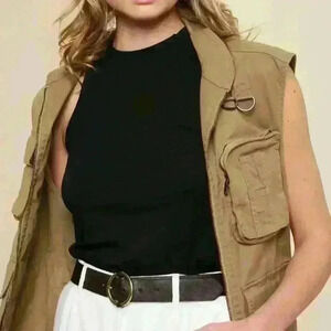 Banana republic black twist tank